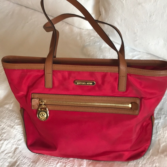 Michael Kors Handbags - Michael Kors red nylon shoulder bag